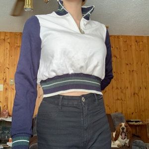 Long sleeved zip up turtle neck